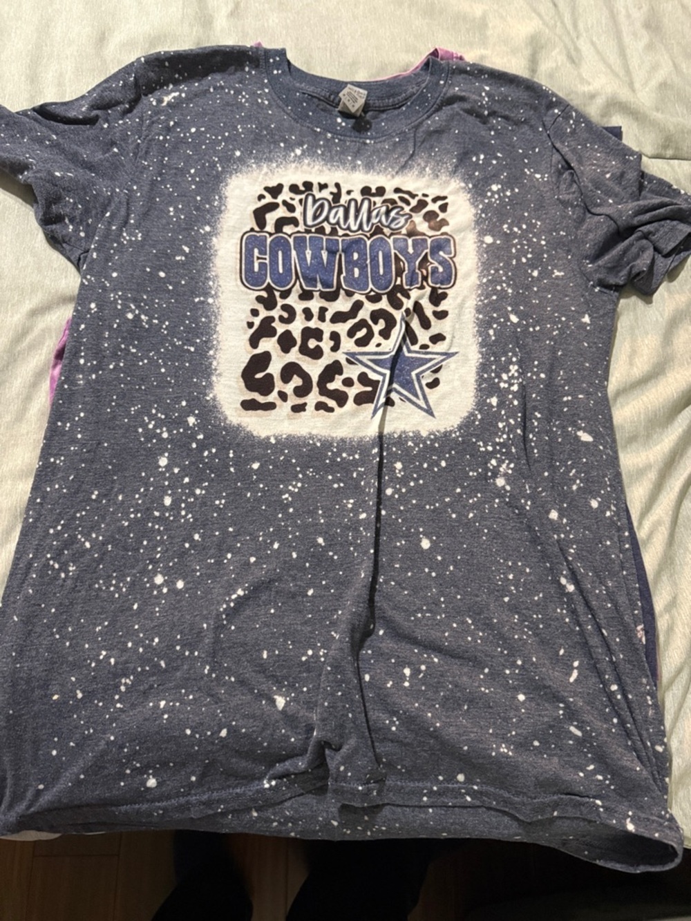 Gildan Navy Speckled Dallas Cowboys Graphic Tee